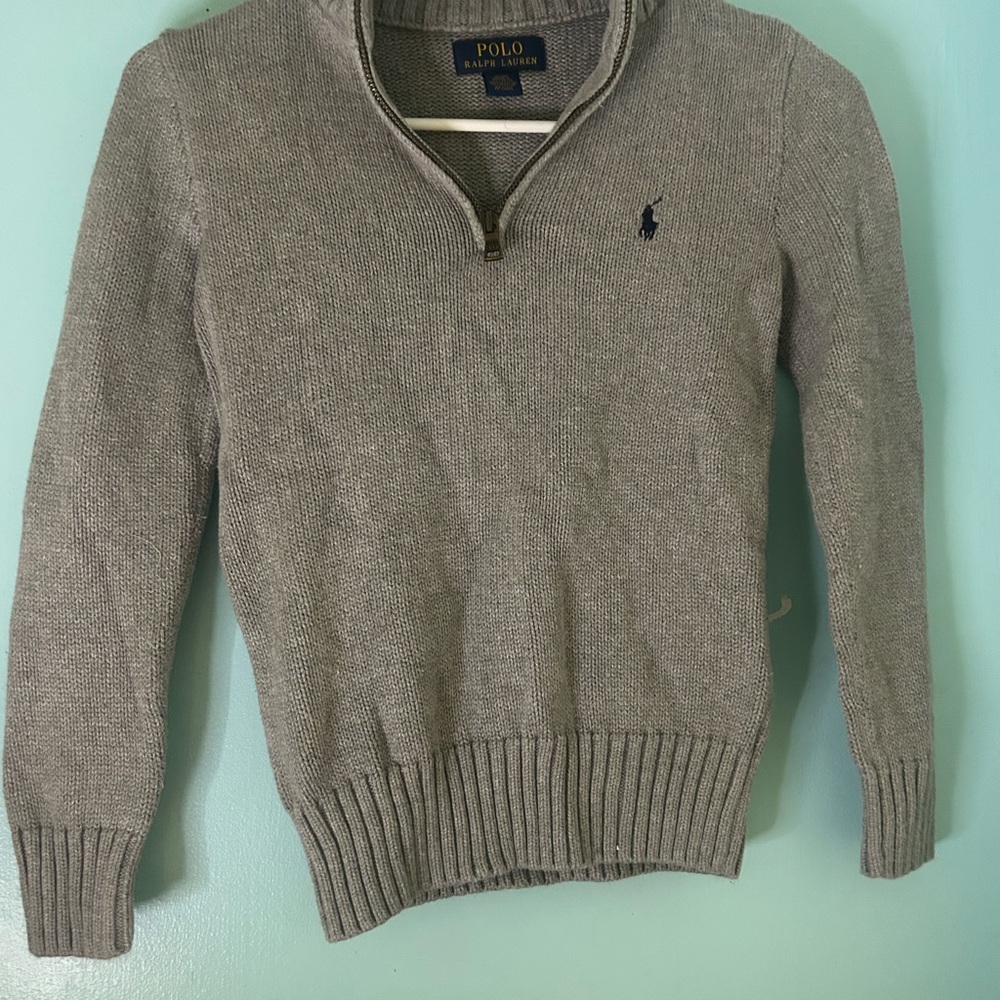 Polo by Ralph Lauren Gray Zip Up Sweater